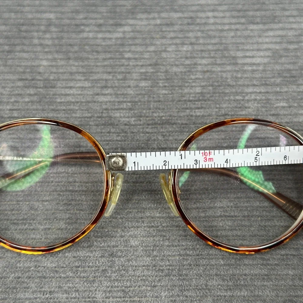 Lafont Issy & La Clic 006 Round Tortoise Gold Eyeglasses Frame Y2k